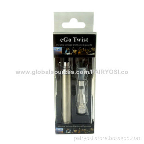 eGo-c twist, 3.2V-4.8V variable voltage, CE4 clearomizer 1.6ml capacity, toothpaste packing